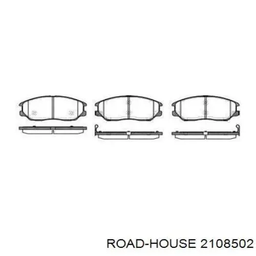Pastillas de freno delanteras 2108502 Road House
