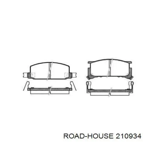 Передние тормозные колодки 210934 Road House