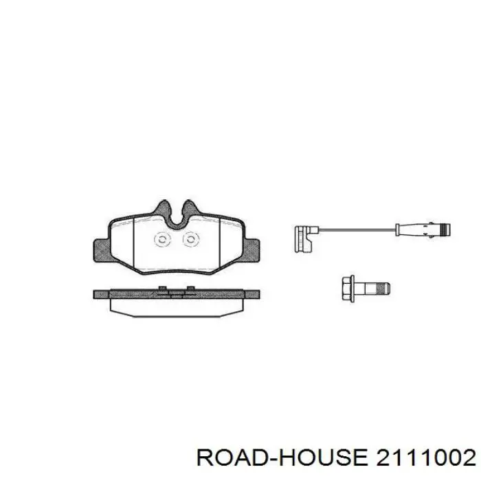 2111002 Road House колодки тормозные задние дисковые