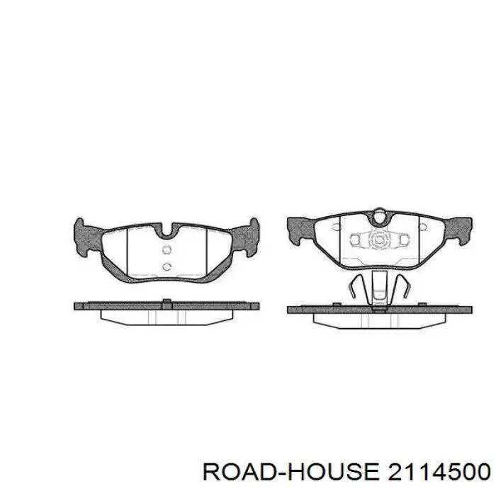 Задние тормозные колодки 2114500 Road House