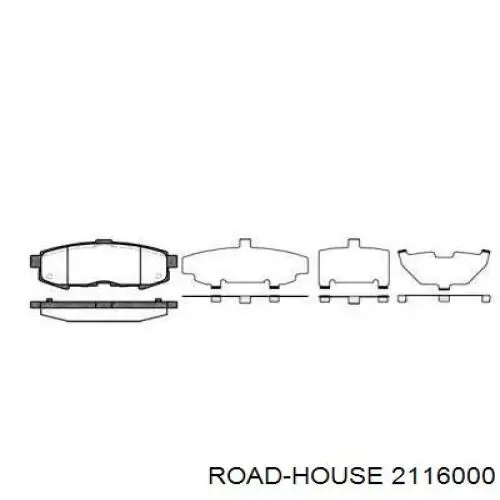 2116000 Road House колодки тормозные задние дисковые