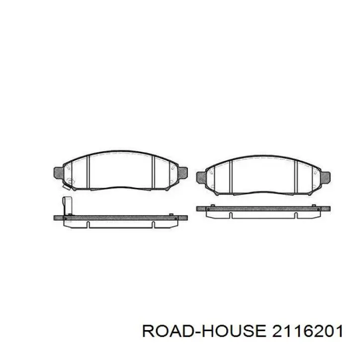 Передние тормозные колодки 2116201 Road House