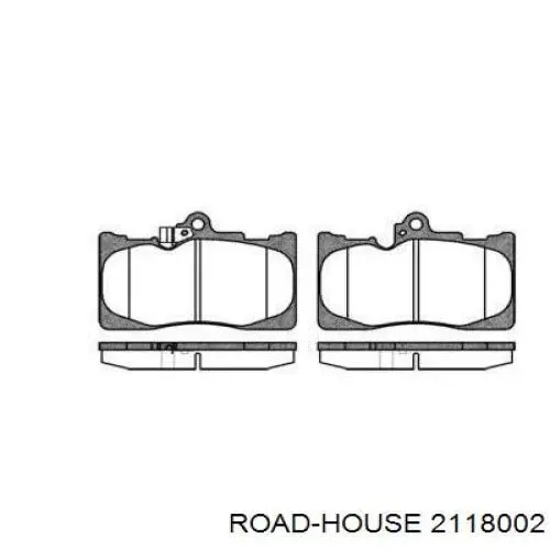 Pastillas de freno delanteras 2118002 Road House
