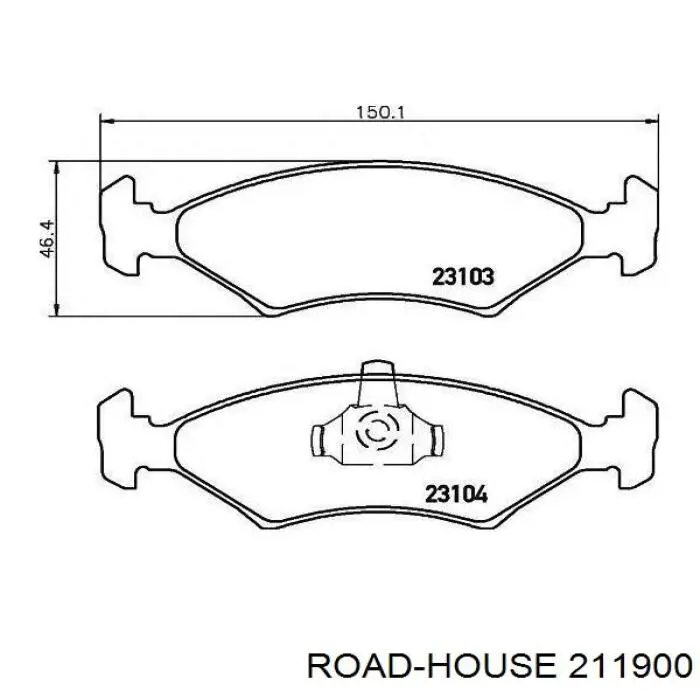 Передние тормозные колодки 211900 Road House