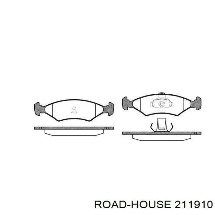 211910 Road House колодки тормозные передние дисковые