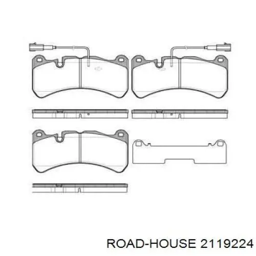 21192.24 Road House sapatas do freio dianteiras de disco