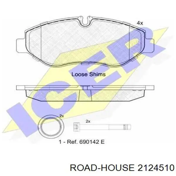 Передние тормозные колодки 2124510 Road House