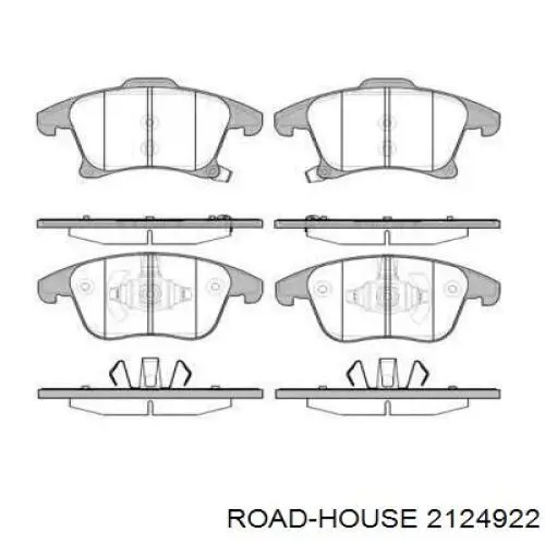 21249.22 Road House sapatas do freio dianteiras de disco