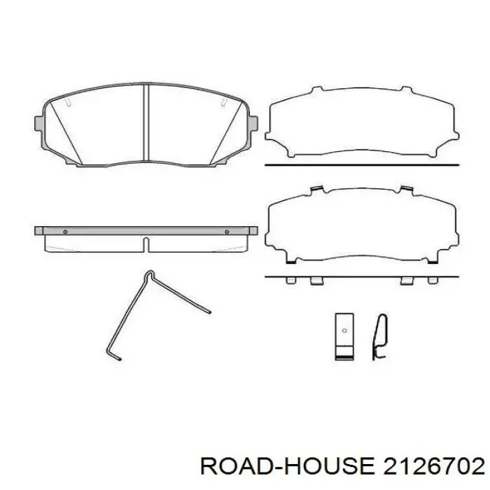 Передние тормозные колодки 2126702 Road House