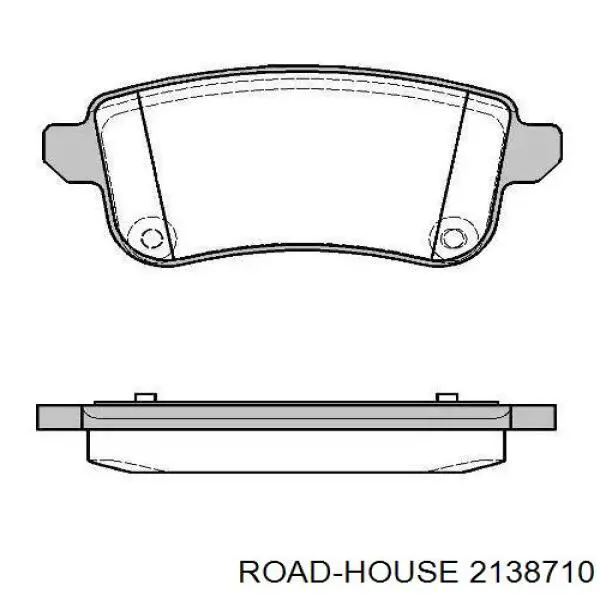 Задние тормозные колодки 2138710 Road House