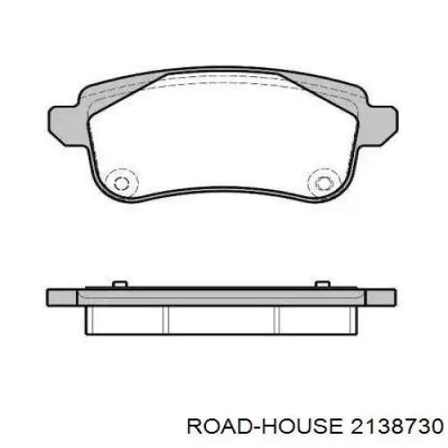 2138730 Road House sapatas do freio traseiras de disco