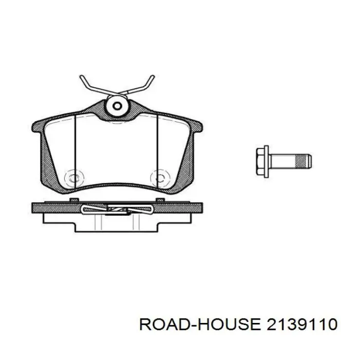 2139110 Road House колодки тормозные задние дисковые