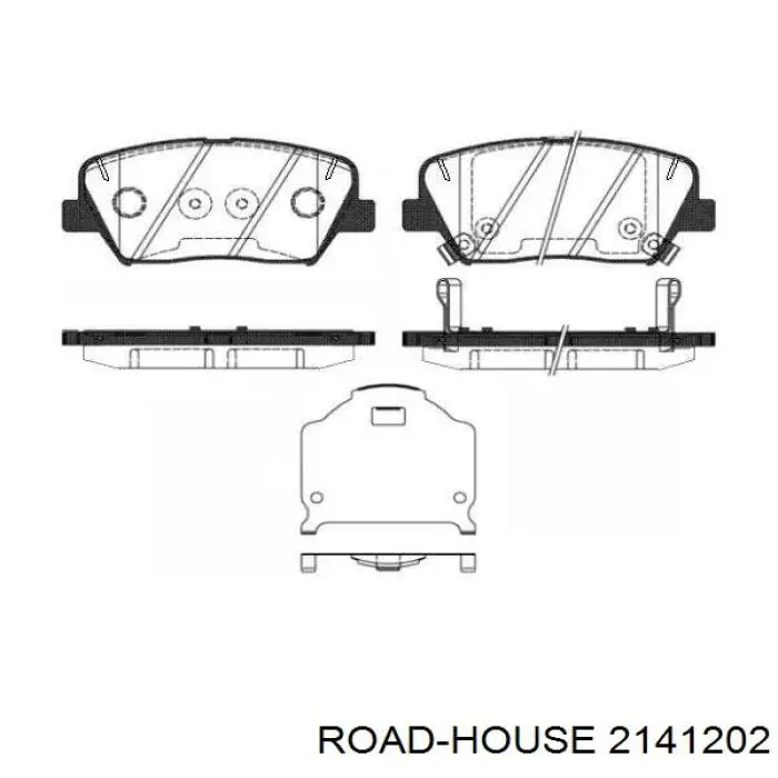 Передние тормозные колодки 2141202 Road House