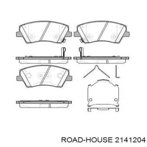 21412.04 Road House колодки тормозные передние дисковые