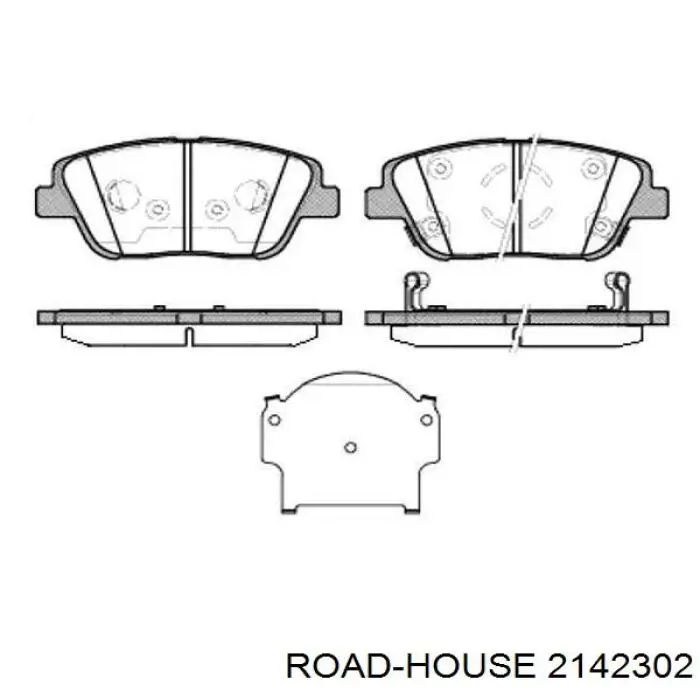 Передние тормозные колодки 2142302 Road House