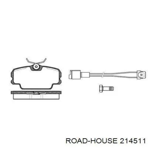 Передние тормозные колодки 214511 Road House