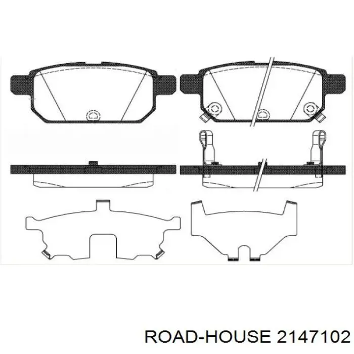 Задние тормозные колодки 2147102 Road House