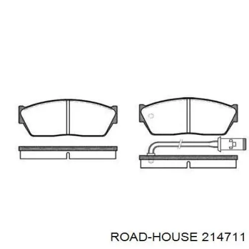 Передние тормозные колодки 214711 Road House