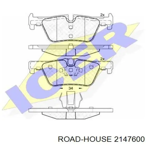 Задние тормозные колодки 2147600 Road House