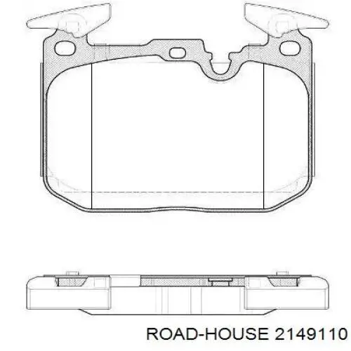 2149110 Road House sapatas do freio dianteiras de disco