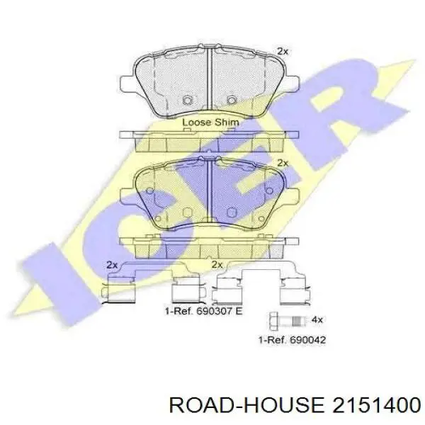 Передние тормозные колодки 2151400 Road House