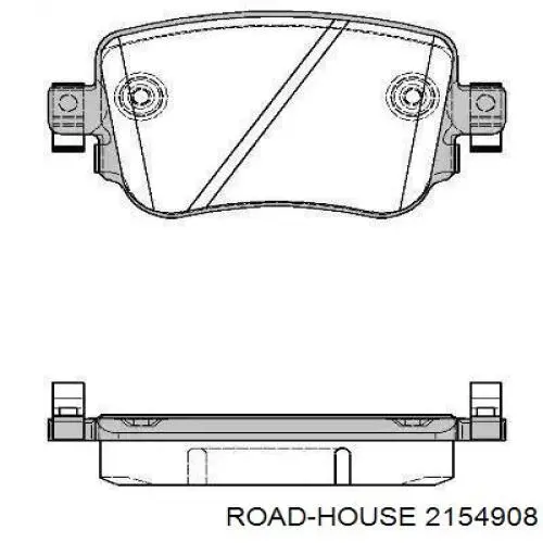 Задние тормозные колодки 2154908 Road House