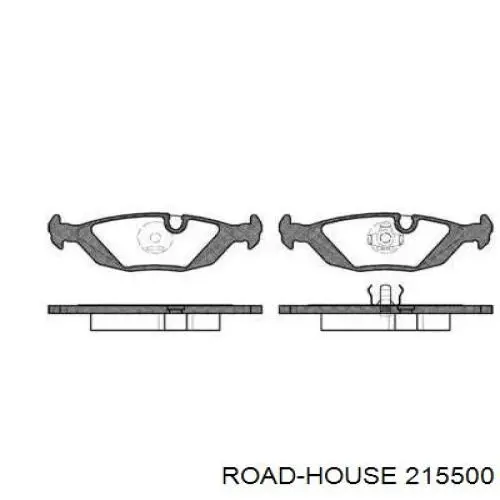 Pastillas de freno traseras 215500 Road House