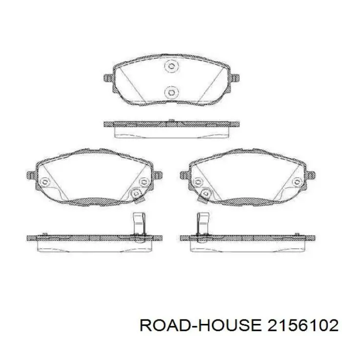 Передние тормозные колодки 2156102 Road House