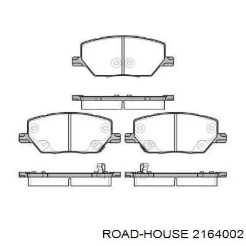 Колодки гальмівні передні, дискові 2164002 Road House
