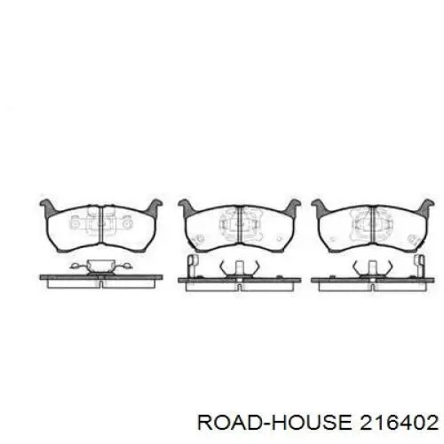 Передние тормозные колодки 216402 Road House