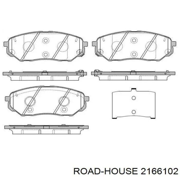 Передние тормозные колодки 2166102 Road House