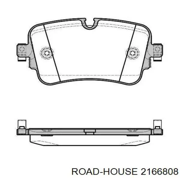 2166808 Road House sapatas do freio traseiras de disco