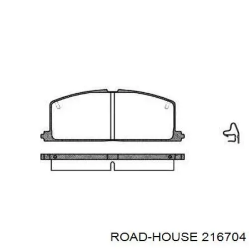 Передние тормозные колодки 216704 Road House