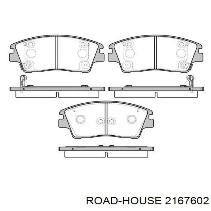 Передние тормозные колодки 2167602 Road House