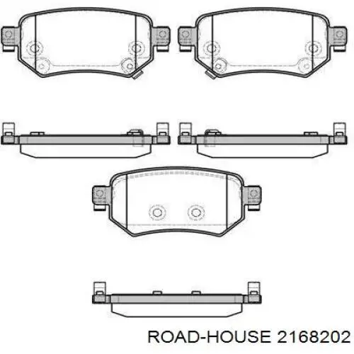 Задние тормозные колодки 2168202 Road House