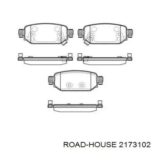 Задние тормозные колодки 2173102 Road House