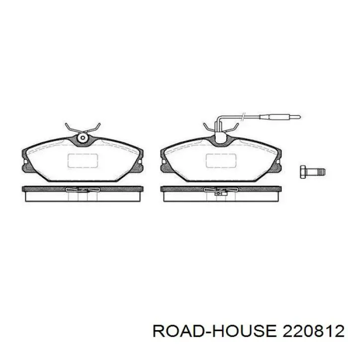 220812 Road House колодки тормозные передние дисковые