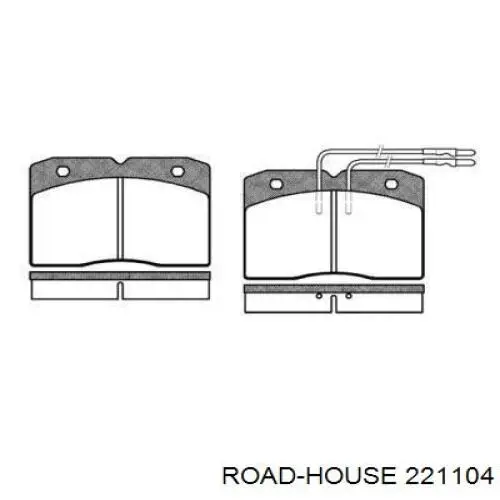 Передние тормозные колодки 221104 Road House