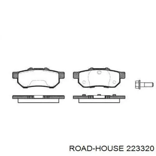 Задние тормозные колодки 223320 Road House