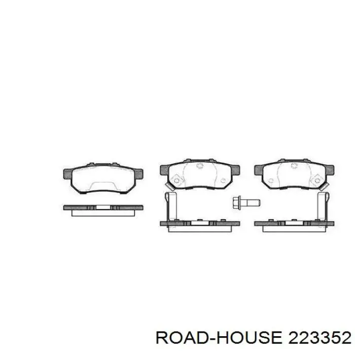 223352 Road House колодки тормозные задние дисковые