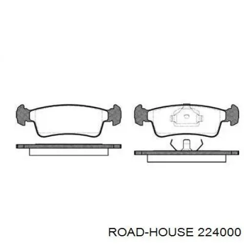 Передние тормозные колодки 224000 Road House