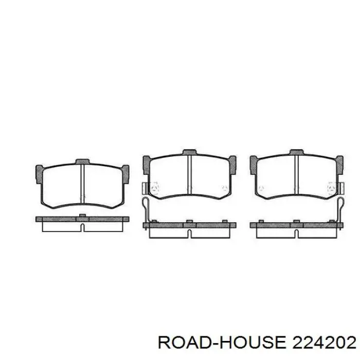 224202 Road House колодки тормозные задние дисковые