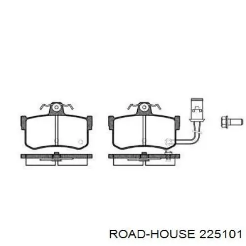 Задние тормозные колодки 225101 Road House