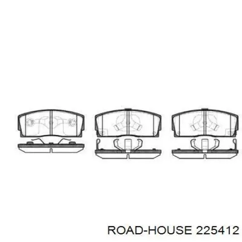 Передние тормозные колодки 225412 Road House