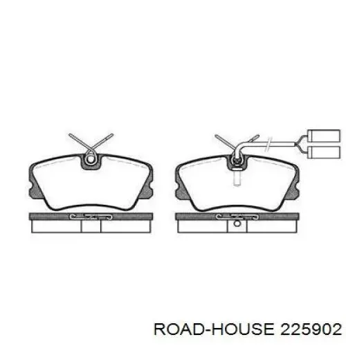 Передние тормозные колодки 225902 Road House