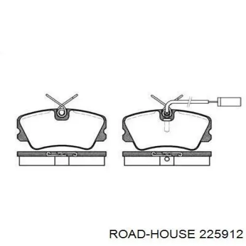 Передние тормозные колодки 225912 Road House