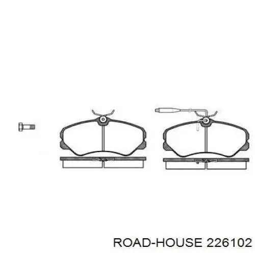 Передние тормозные колодки 226102 Road House