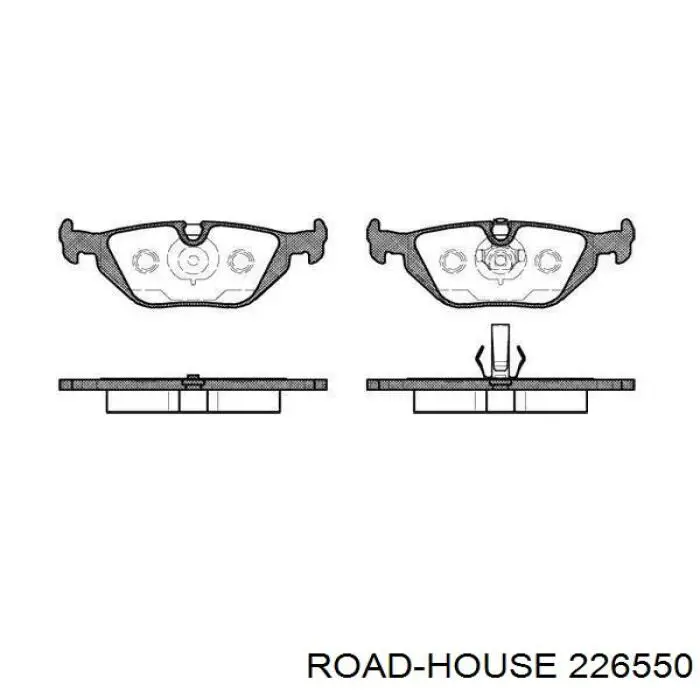 Задние тормозные колодки 226550 Road House