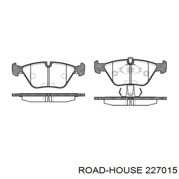 227015 Road House колодки тормозные передние дисковые