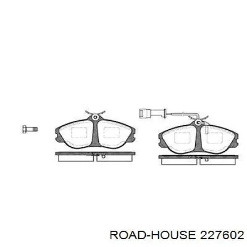 Передние тормозные колодки 227602 Road House